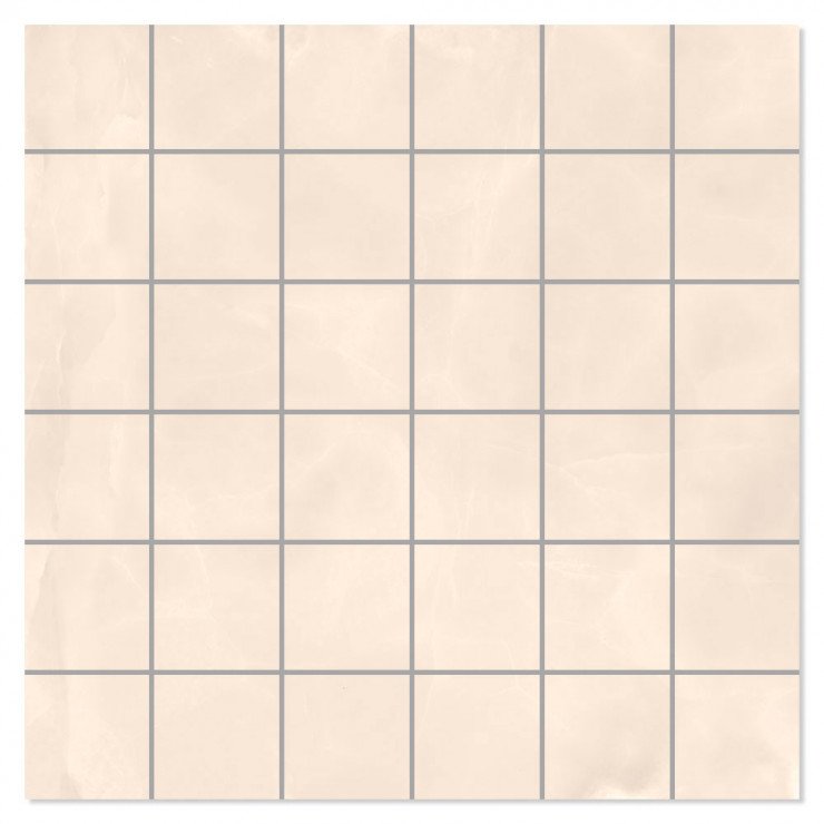 Mosaik Klinker Selene Beige Polerad Rak 30x30 (5x5) cm-0